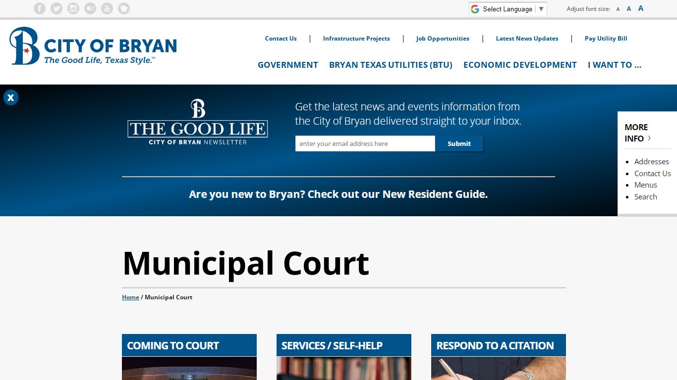 Municipal Court – City of Bryan, Texas